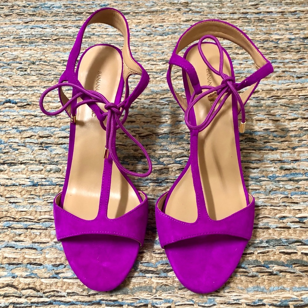 Suede heel